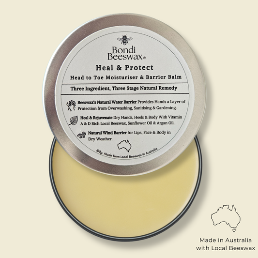 Bondi Beeswax - Heal & Protect Silver Head to Toe Natural Moisturiser & Barrier Balm 100g