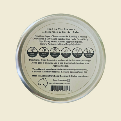 Bondi Beeswax Original Heal & Protect Head to Toe Natural Moisturiser & Barrier Balm 100g