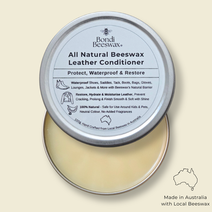 Bondi Beeswax All Natural Beeswax Leather Conditioner 100g